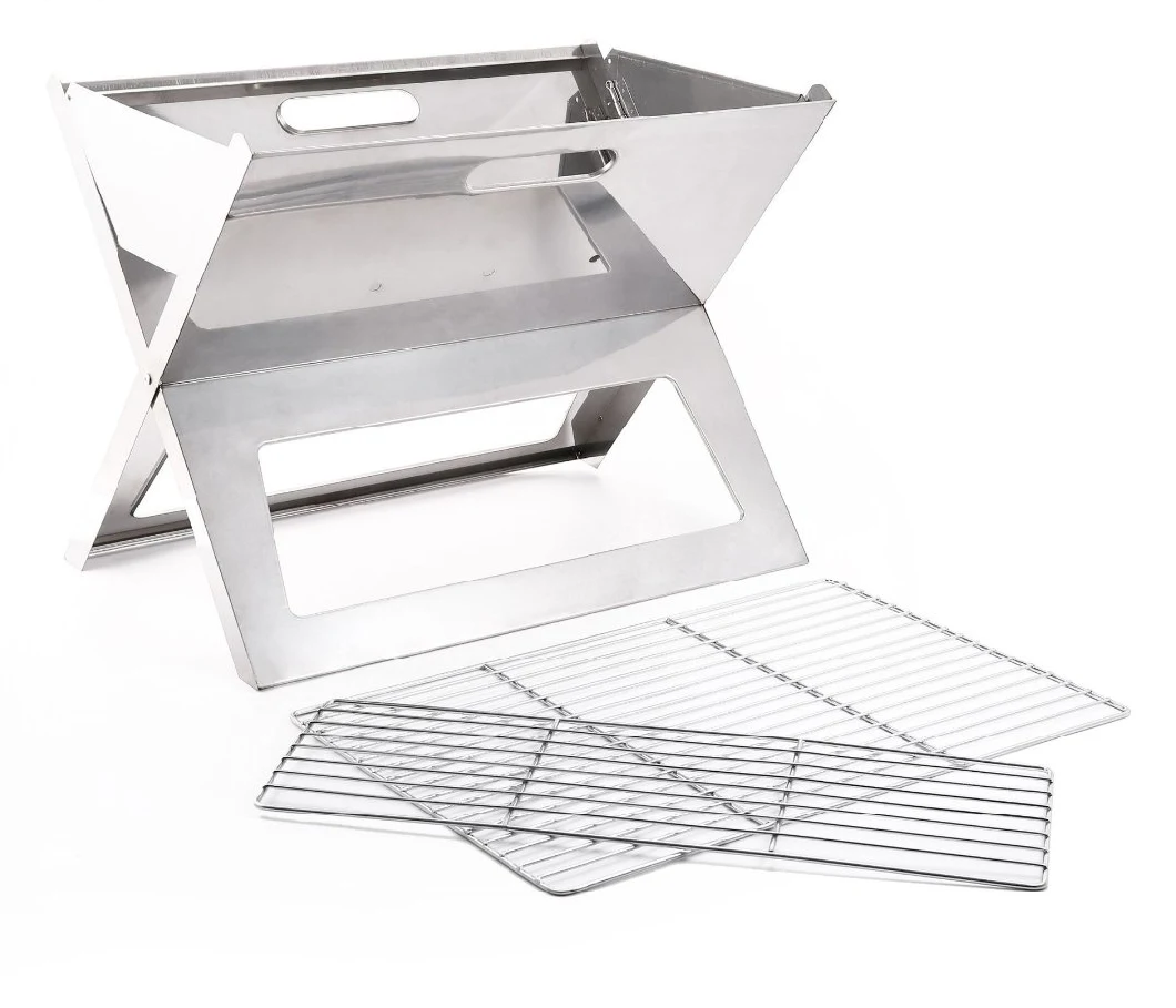 X-Shaped Grill, Collapsible Stainless Steel Grill, Camping Stove