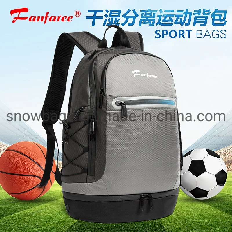 Waterproof Nylon Dry and Wet Separation Football Basketball Volleyball Sports and Leisure Factory Direct Sales Backpack