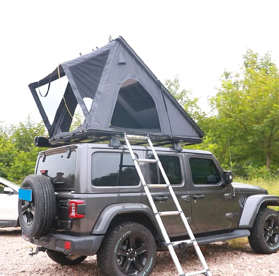 New Aluminum Hard Shell Rooftop Tent with Two Rainfly