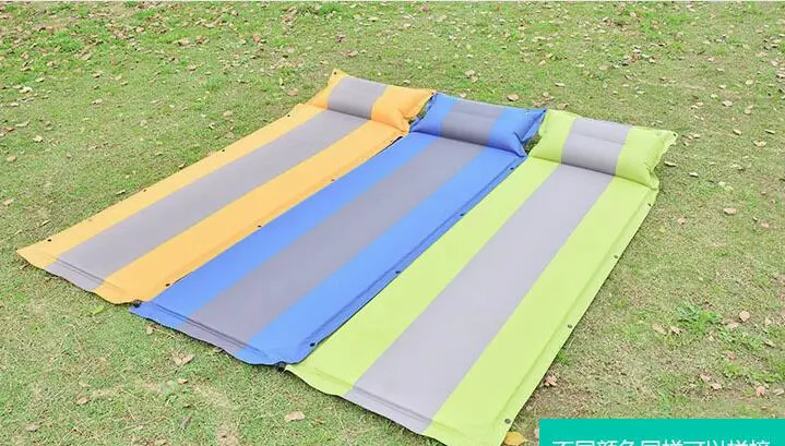 Polyester Pongee Automatic Air Cushion Mattress High Resiliency for Outdoor Hiking