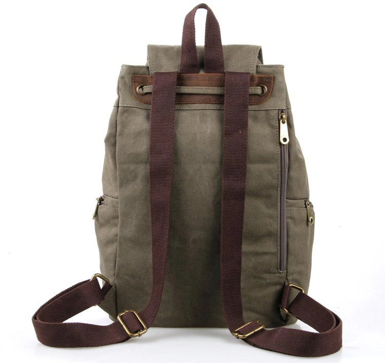 9008n Fashion Waxed Casual Canvas Backpack for Hiking Sh-15113017