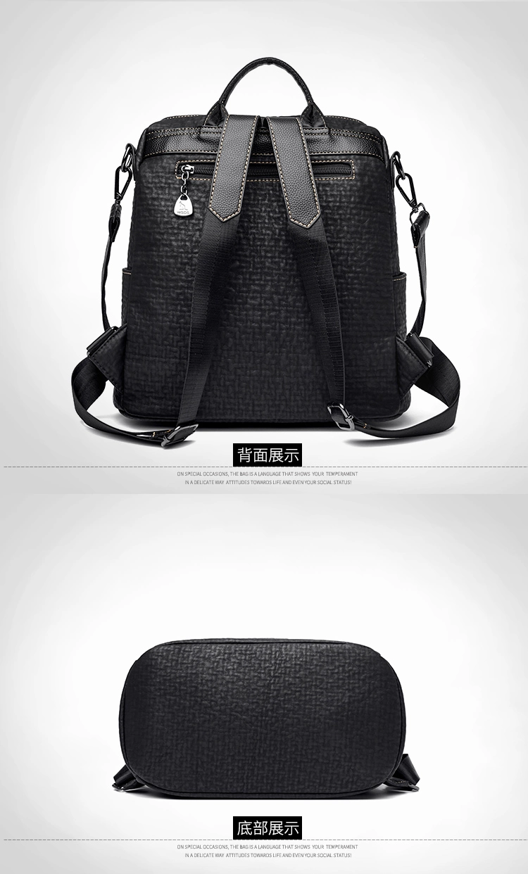 Wide Silver Popular Design Korean School Waterproof Rucksack Backpack Back Bag Girls