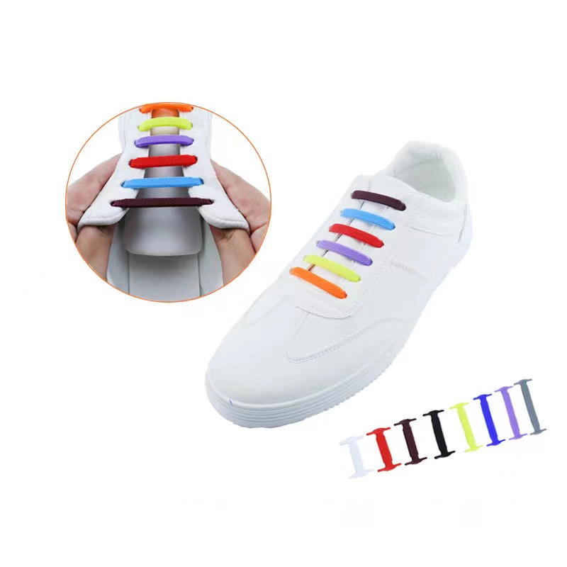 Lazy People Elastic Tie Free Tie Free Shoelace Buckle Children and Adults Color OPP Bags T-Shaped Printed Shoelaces