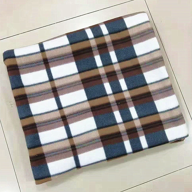 Soft Polar Fleece Blanket Throw Flannel Pet Picnic Rug Polyester Plaid Print