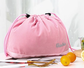 Lightweight Drawstring Bento Box Cooler Bag Lazy Lunch Bag