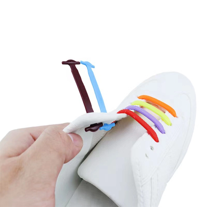 Lazy People Elastic Tie Free Tie Free Shoelace Buckle Children and Adults Color OPP Bags T-Shaped Printed Shoelaces