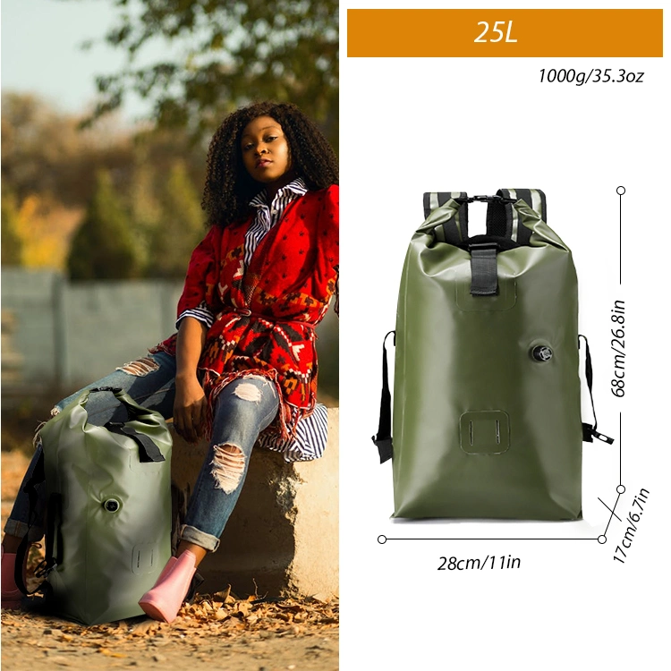 Water Proof Recycled Dry Bag 500d Tarpaulin PVC Outdoor Black Camping Waterproof Bag Backpack