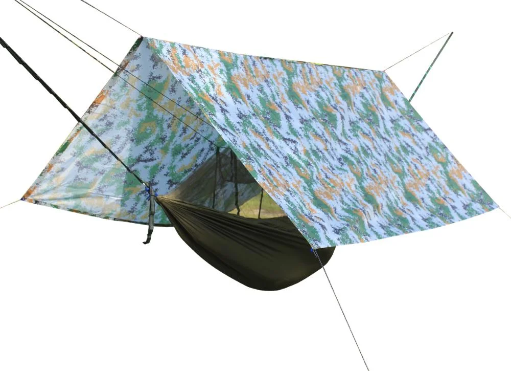 Lightweight Camping Hamamack Netted Hammock with Bug Net and Rainfly Cover