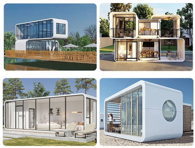 Prefabricated 20FT Luxury Villa Prefab House Shed Modular Pod Apple Cabin Outdoor Camping for Living