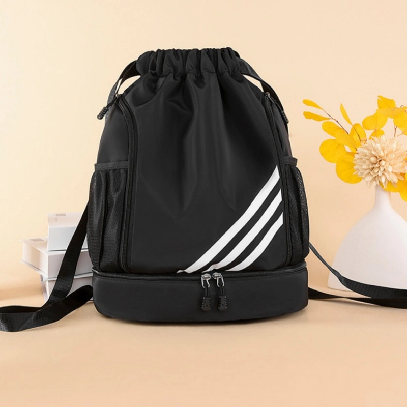 Outdoor Activities Travel Large Designer Bag Capacity Unisex Drawstring Backpack with Shoe Compartment