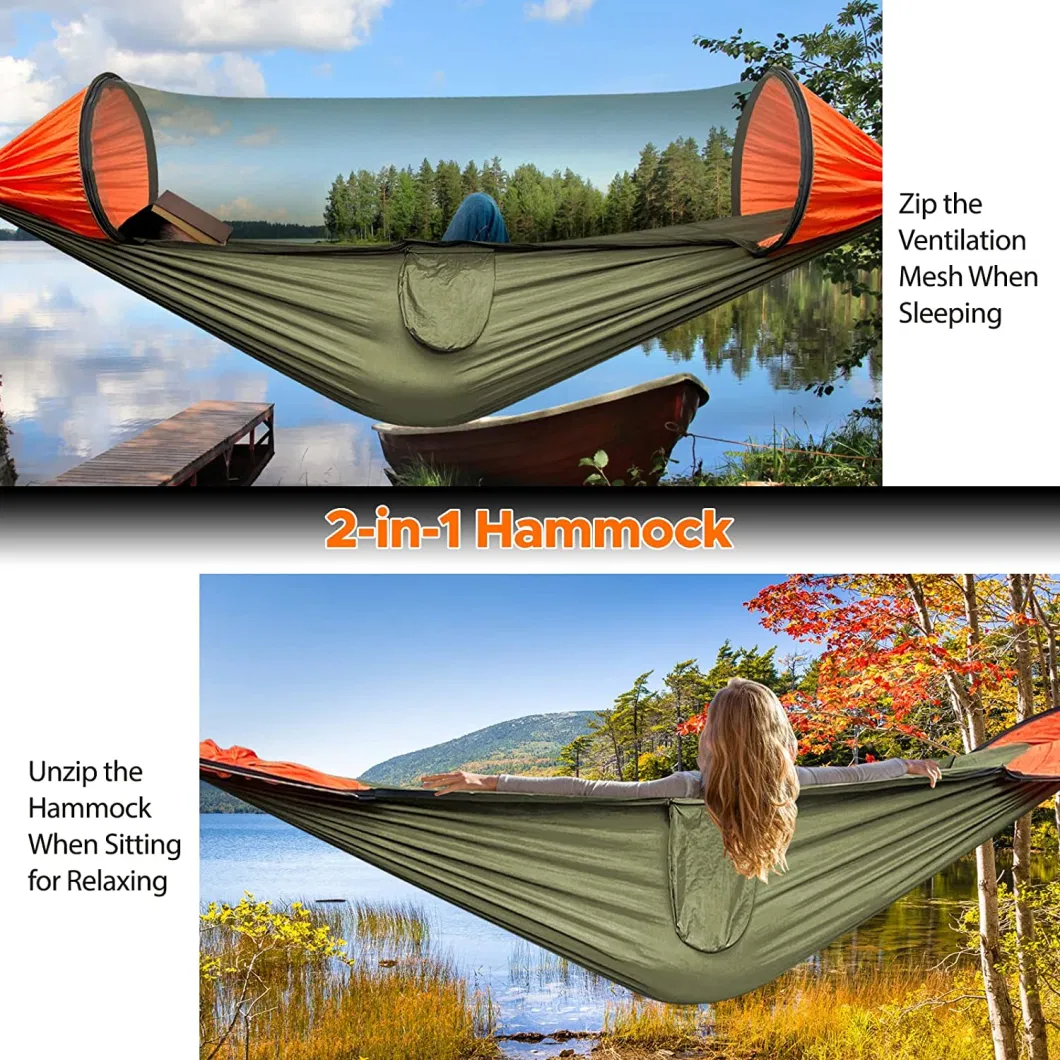 Double Camping Hammock with Bug Net