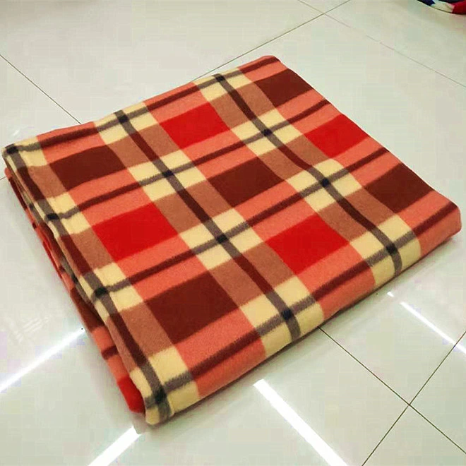 Soft Polar Fleece Blanket Throw Flannel Pet Picnic Rug Polyester Plaid Print