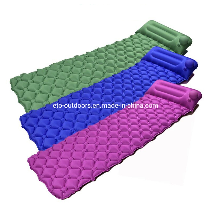 Self Inflating Camping Mat Camping Air Mattress Self Inflating Foam Sleeping Pad Blow up Camping Mat with Built-in Pump