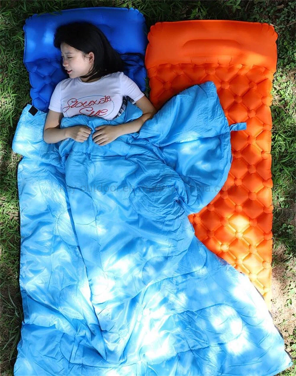 2023 New Thick Foot Pump Self-Inflating Sleeping Camping Outdoor Mat Sleeping Pad