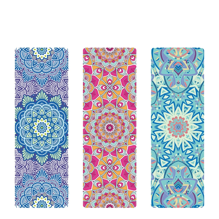 High Density Anti-Tear Exercise Yoga Mat Large Sublimation 10mm Yoga Mat Mandala