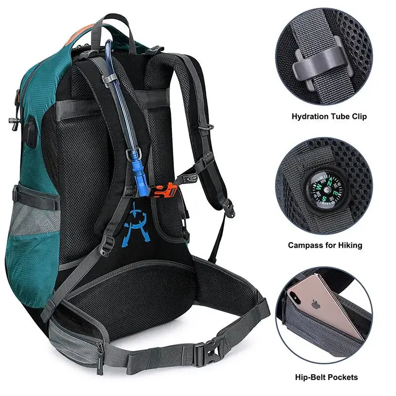 50L Hiking Waterproof Day Backpack Outdoor Camping Climbing Backpack