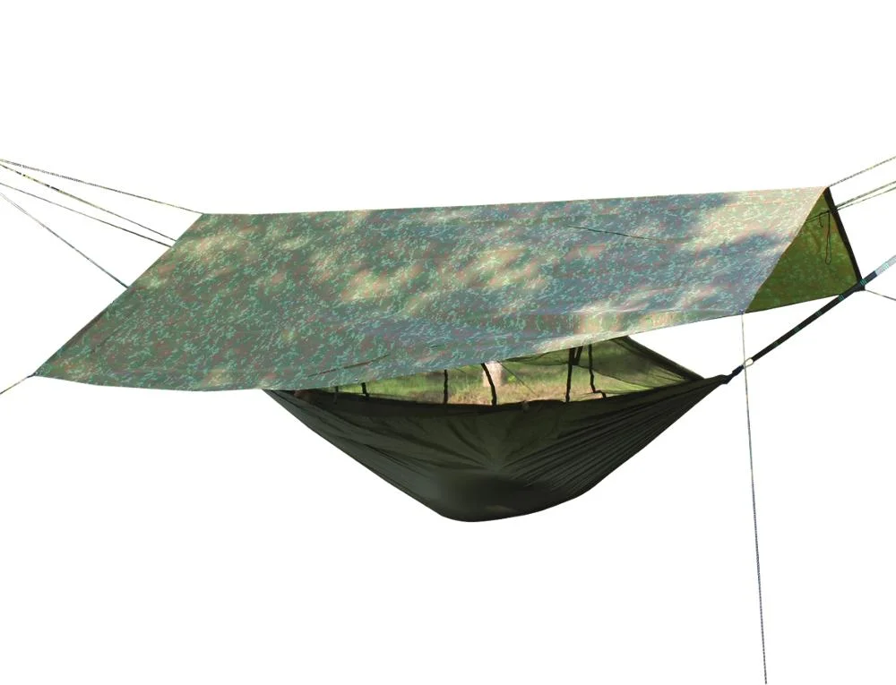 Lightweight Camping Hamamack Netted Hammock with Bug Net and Rainfly Cover