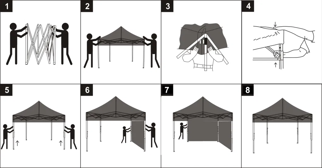 Custom Portable Large Heavy Duty Aluminum Frame White Gazebo Pop up Canopy Tent with Sides for Outdoor Trade Show Beach Party Events Advertising 10X10 10X20