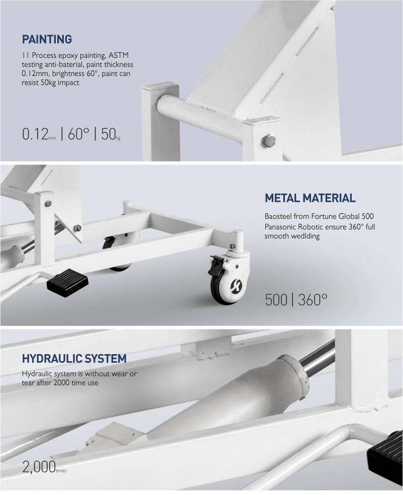 Lbwz-Bd21 Number Win Hydraulic 2 Function Foldable Manual Hospital Patient Examination Table