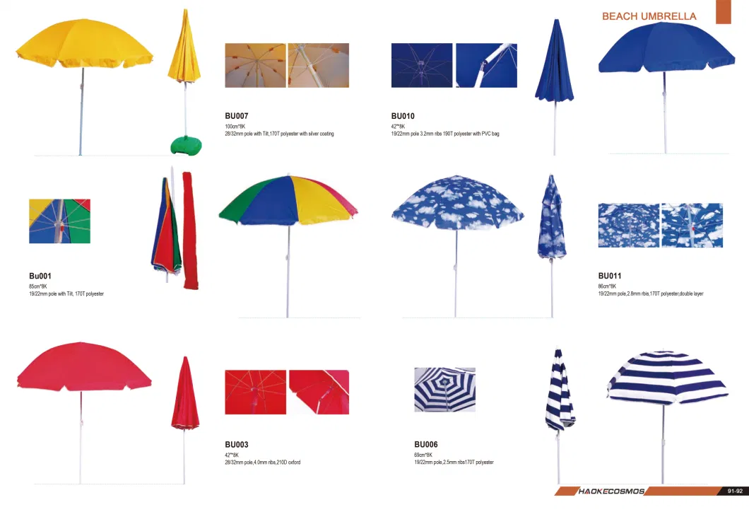 Hot Selling Custom Full Printing Outdoor Sun Beach Umbrella Beach Parasols