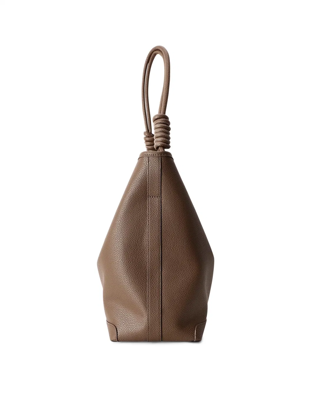 Cowhide Bag Female Twist Rope Bucket Simple Lazy Tote Bag Underarm Bag