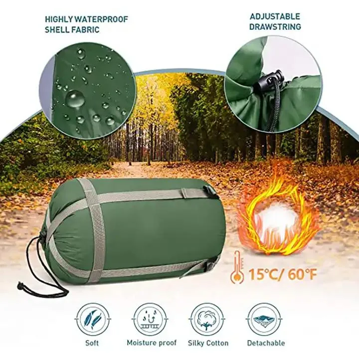 Lightweight Waterproof Portable Single 3 Season Warm &amp; Cool Weather Sleepingbag