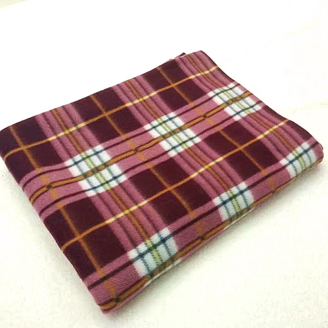 Soft Polar Fleece Blanket Throw Flannel Pet Picnic Rug Polyester Plaid Print