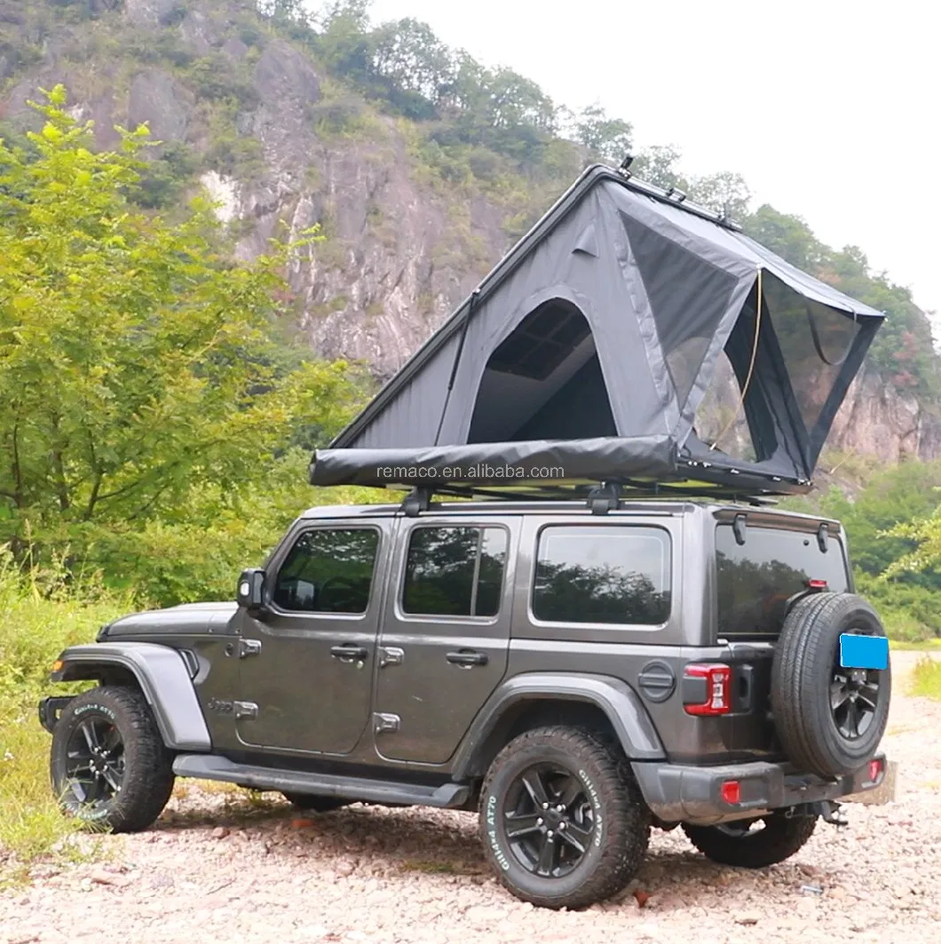 New Aluminum Hard Shell Rooftop Tent with Two Rainfly