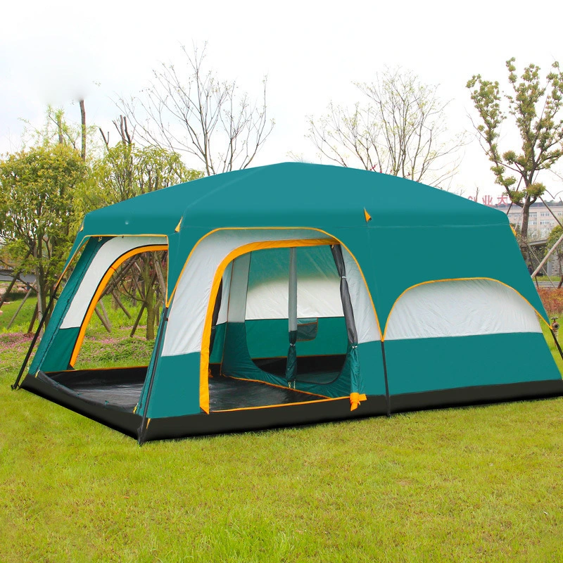 6-12 People Luxurious Double Layer Waterproof Inflatable Family Outdoor Beach Camping Tent