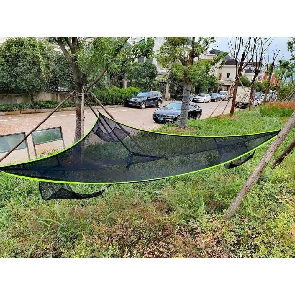 Portable Giant Camping Hammock with Antenna Multiple Large Triangular Tree Hammock Outdoor Treehouse Air Heaven Wyz20040