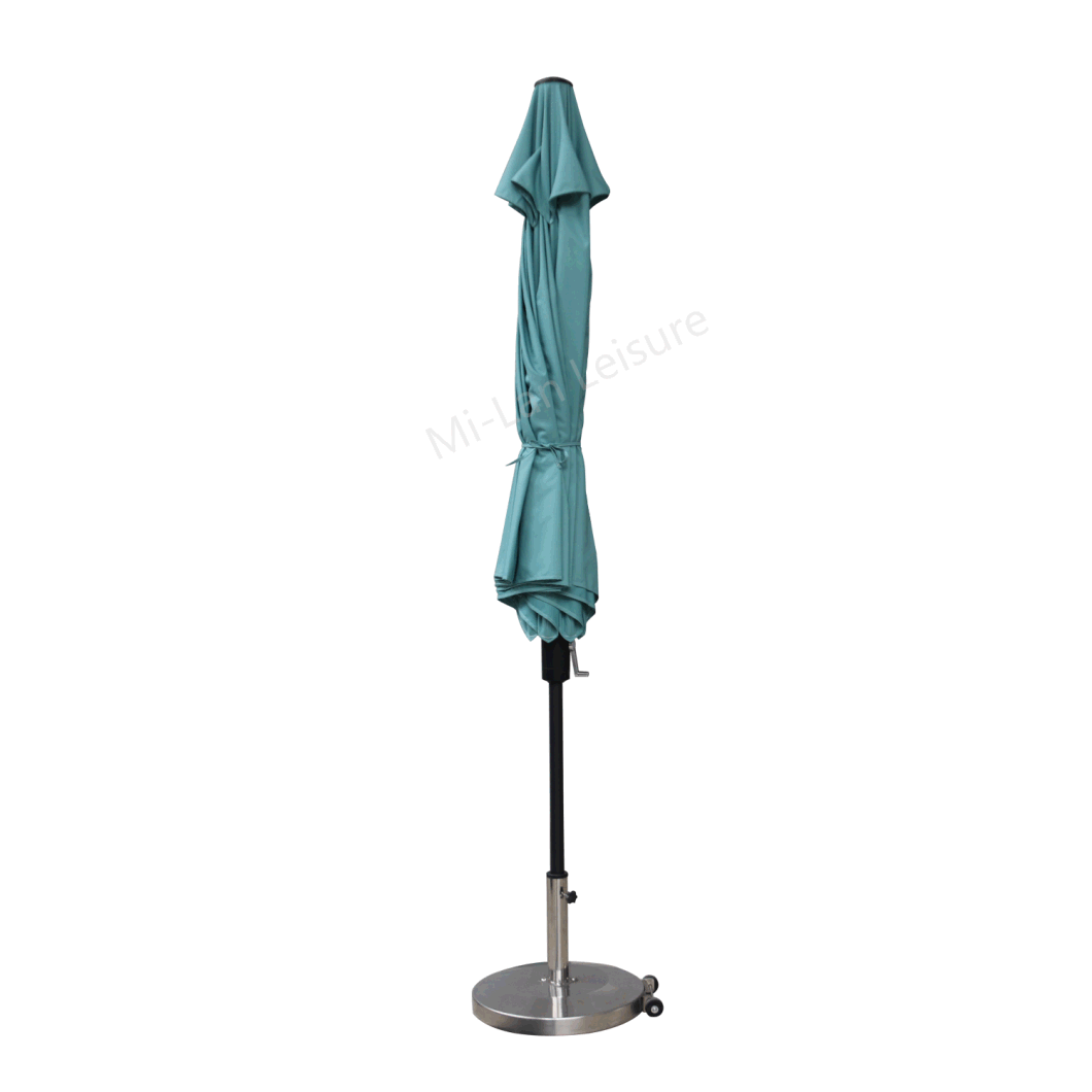 Outdoor Commercial Table Market Aluminium Patio Umbrella Garden Parasol with Crank