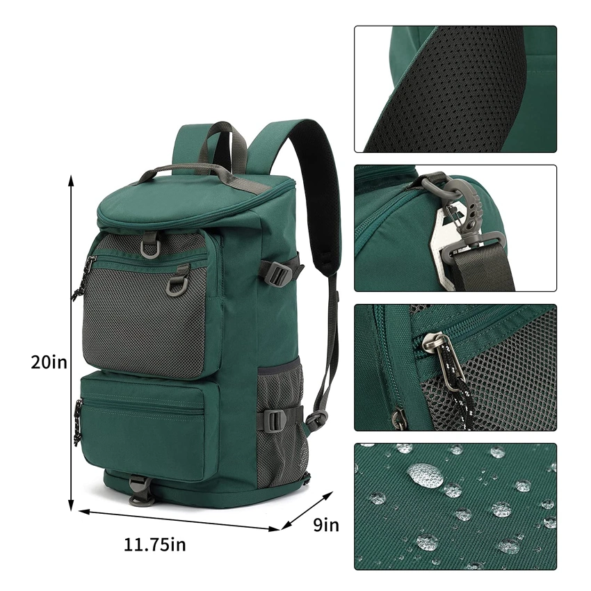 Gym Duffle Bag Laptop Backpack Waterproof with Shoes Compartment for Travel Sport Hiking