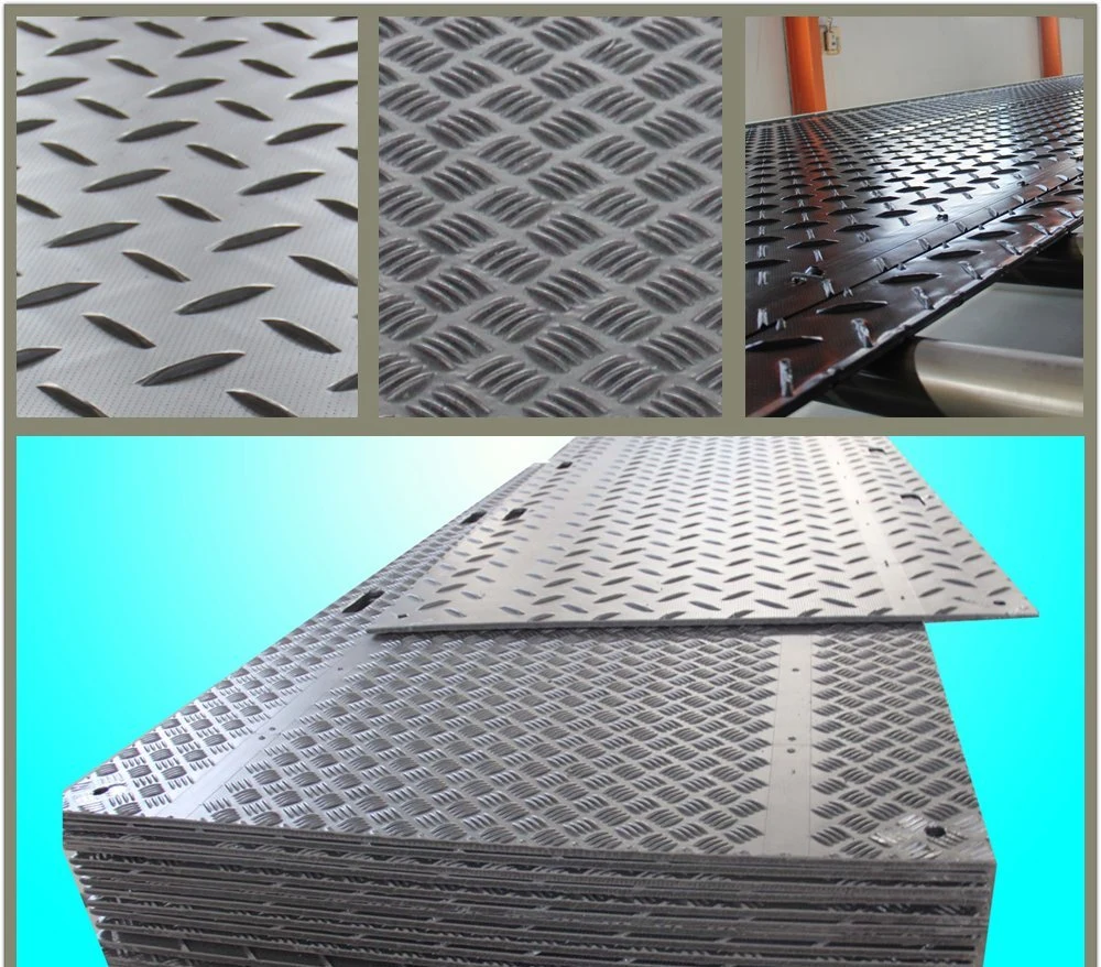 1220X2440X12.7mm Ground Protection Mat Temporary Rubber Road Mat Bog Mat Construction Road Mat Polymer Road Plates Track Mat Beach Access Mat