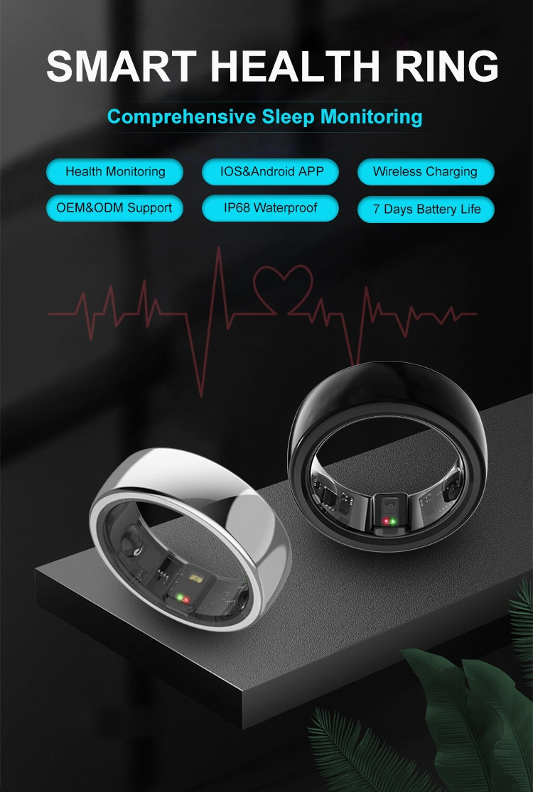 Smart Ring for Sleep Monitoring Fitness Tracker Heart Rate Health Management Waterproof