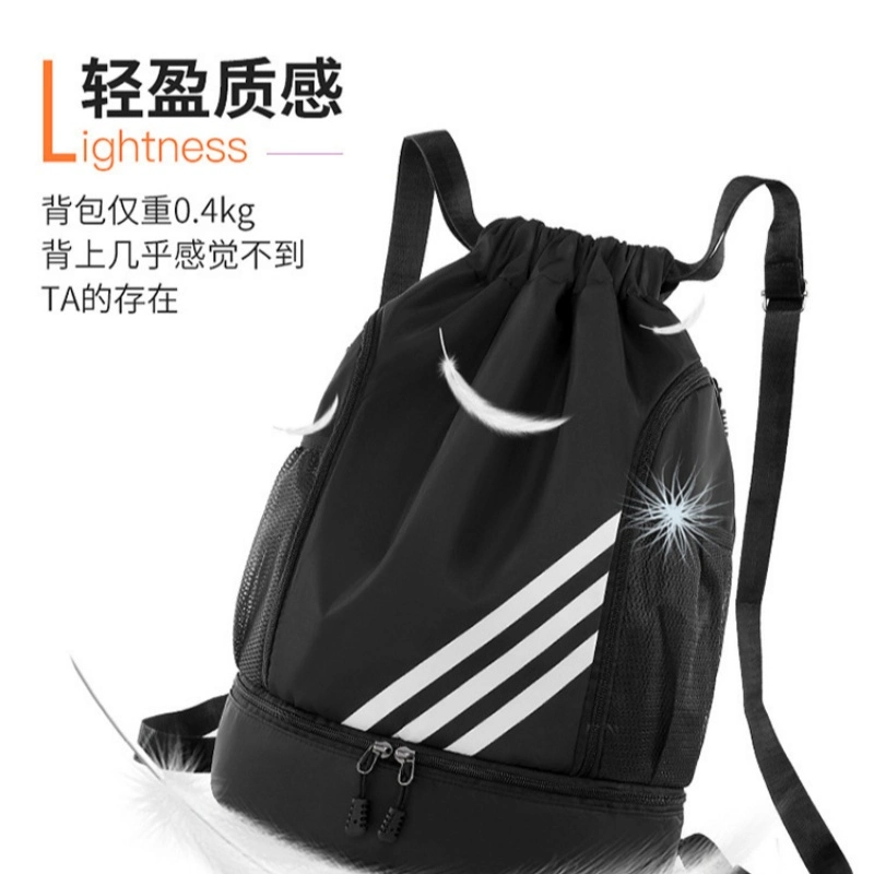 Outdoor Activities Travel Large Designer Bag Capacity Unisex Drawstring Backpack with Shoe Compartment