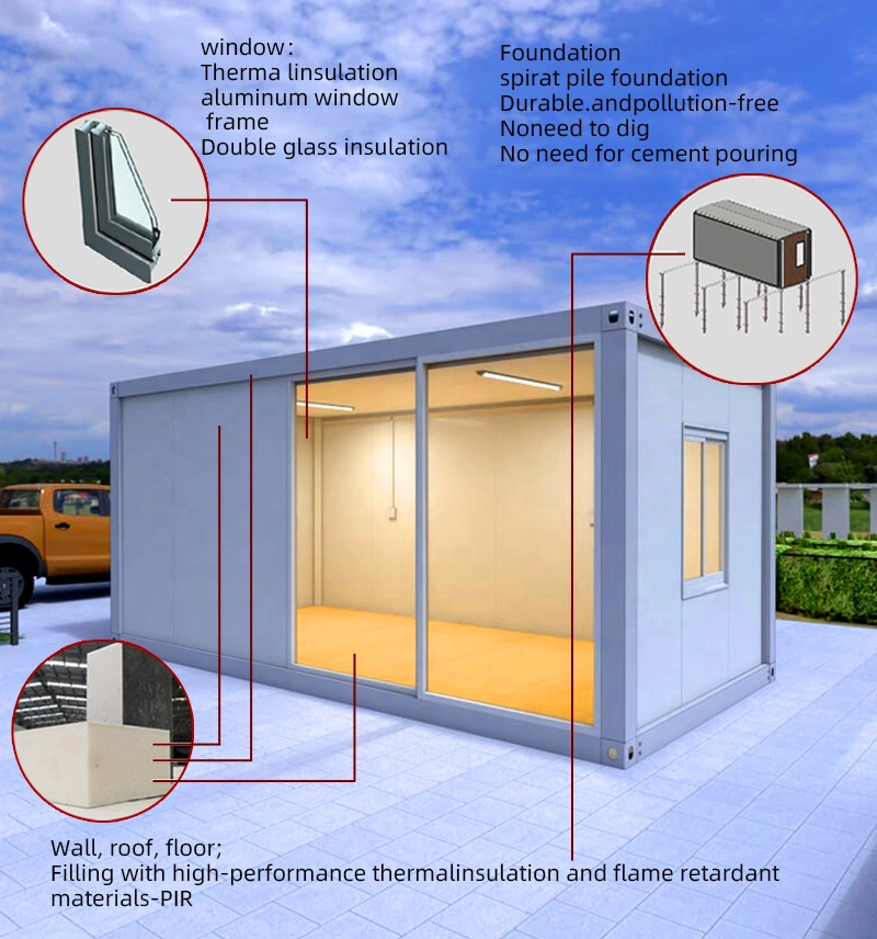 Factory Dormitories Office Building Shipping Mobile Prefabricated Movable Flat Pack Container Camp