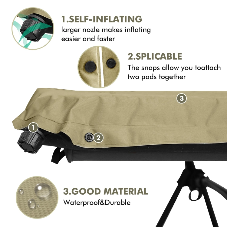 Outdoor Camping Sleeping Pad Foldable Self Inflatable Sleeping Air Mat Sleeping Pad Self Inflating Picnic Camping Mattress