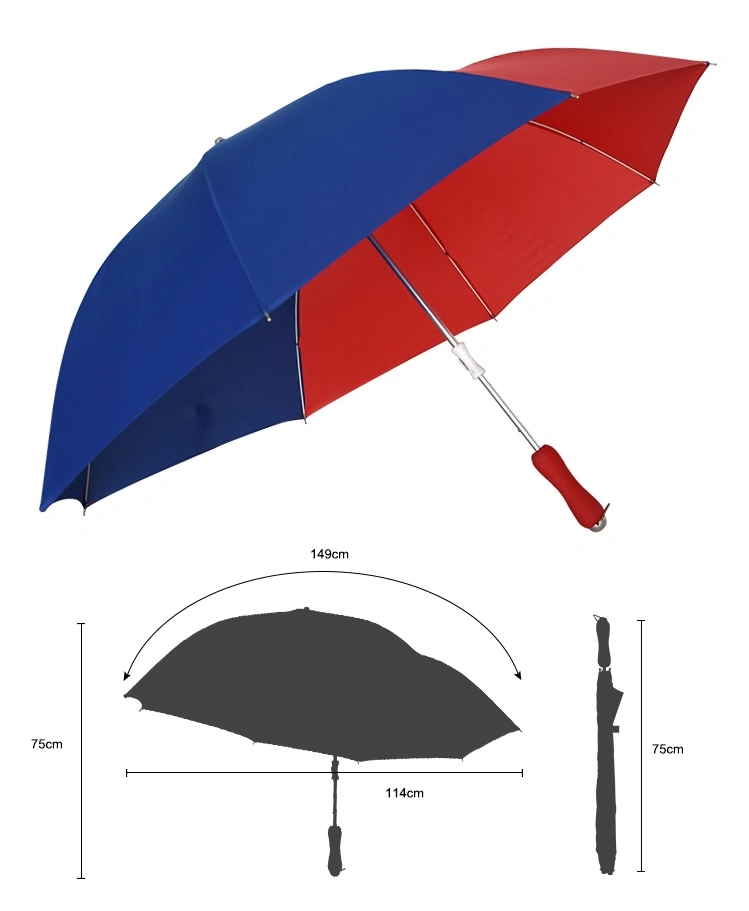 Custom Wholesale EVA Handle Plastic Top Manual Waterproof Straight Lover Umbrella for Camping