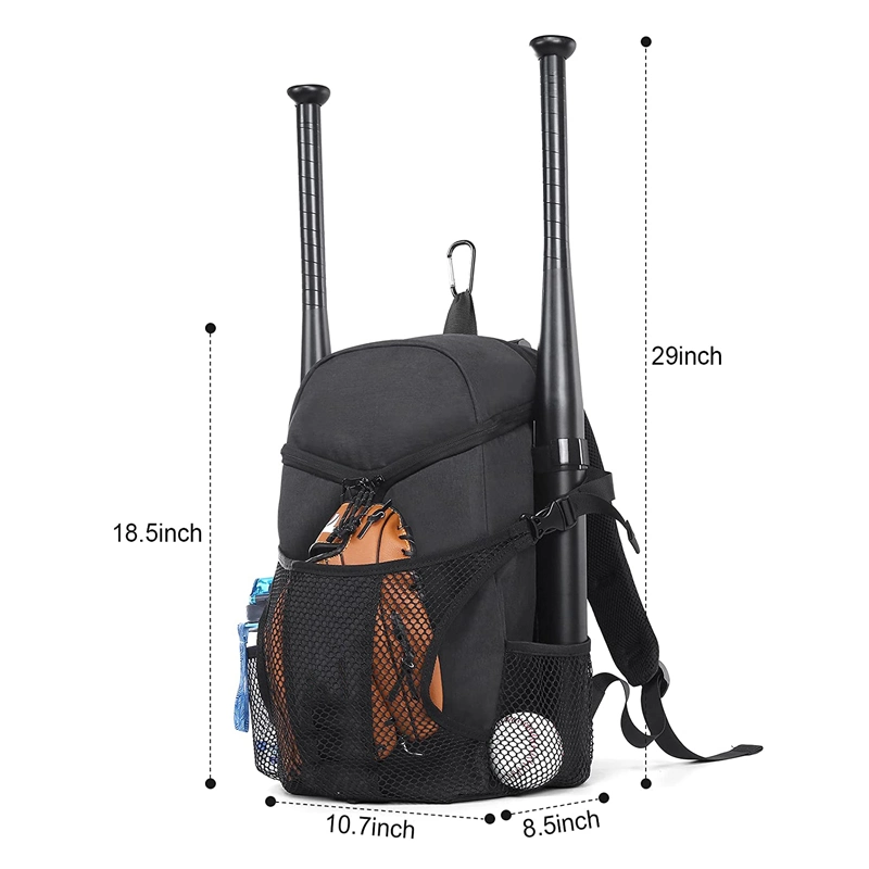 Outdoor Adults Sport Baseball Bag Softball T-Ball Bat Equipment Backpack with Helmet Glove