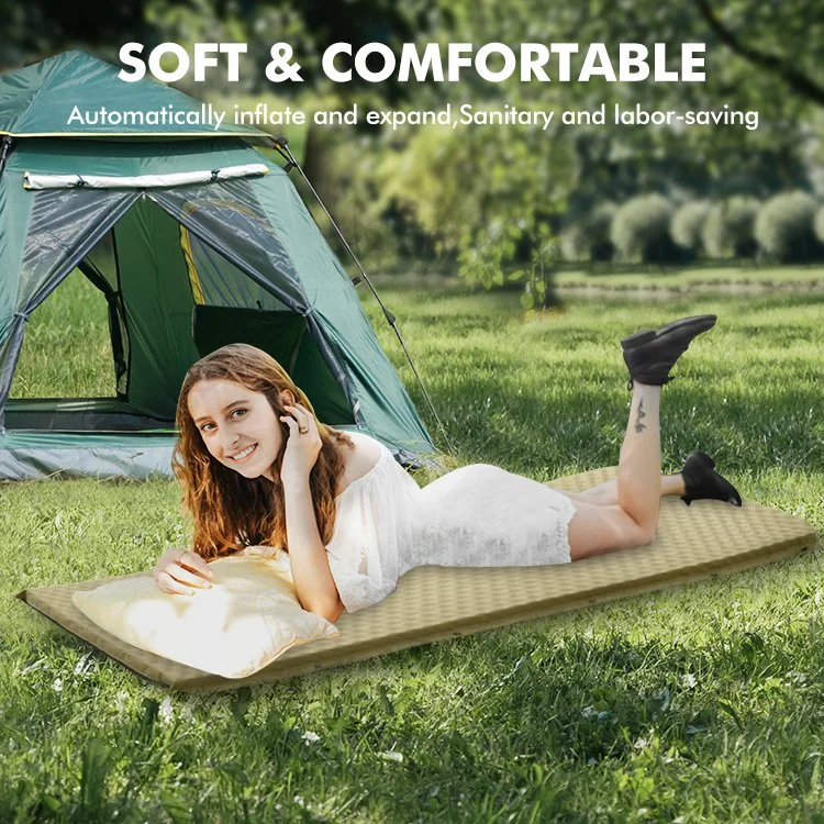 Outdoor Camping Sleeping Pad Foldable Self Inflatable Sleeping Air Mat Sleeping Pad Self Inflating Picnic Camping Mattress