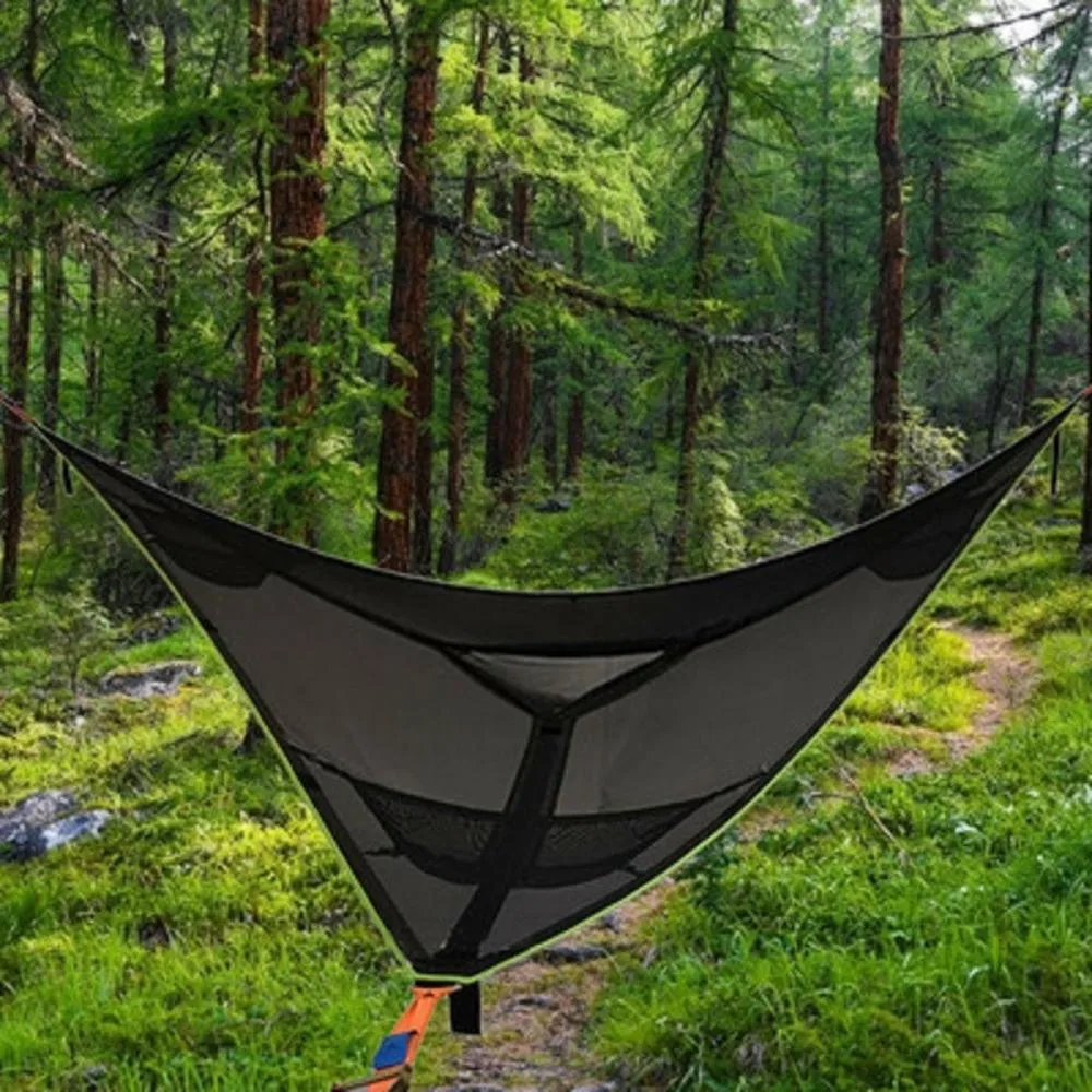 Portable Giant Camping Hammock with Antenna Multiple Large Triangular Tree Hammock Outdoor Treehouse Air Heaven Wyz20040