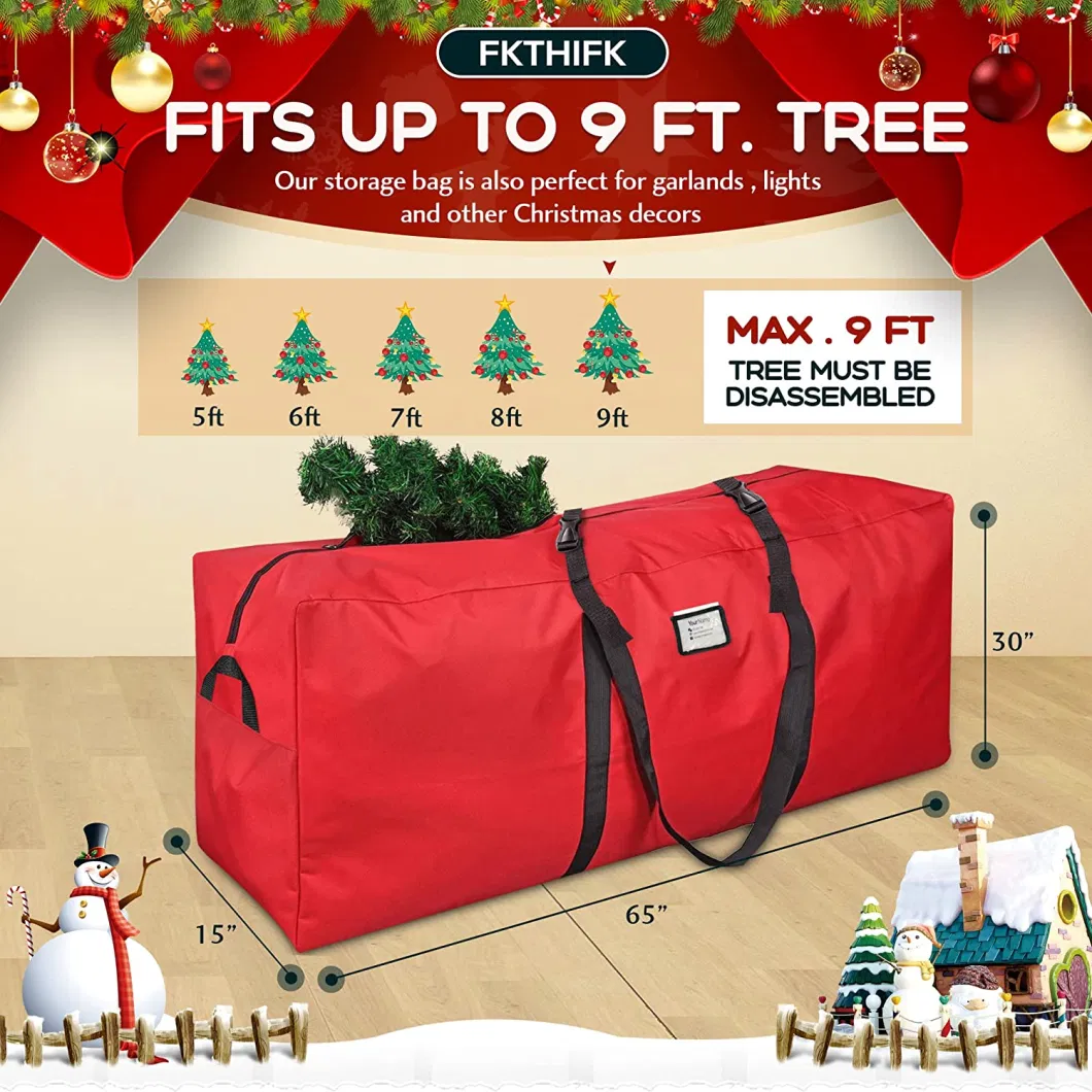 Christmas Tree Storage Bag, Suitable for Christmas Trees up to 9 Feet High, Tear Resistant 600d Oxford