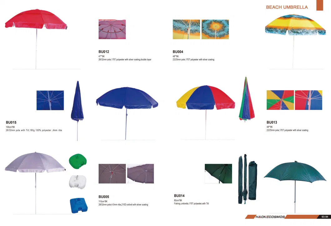 Hot Selling Custom Full Printing Outdoor Sun Beach Umbrella Beach Parasols