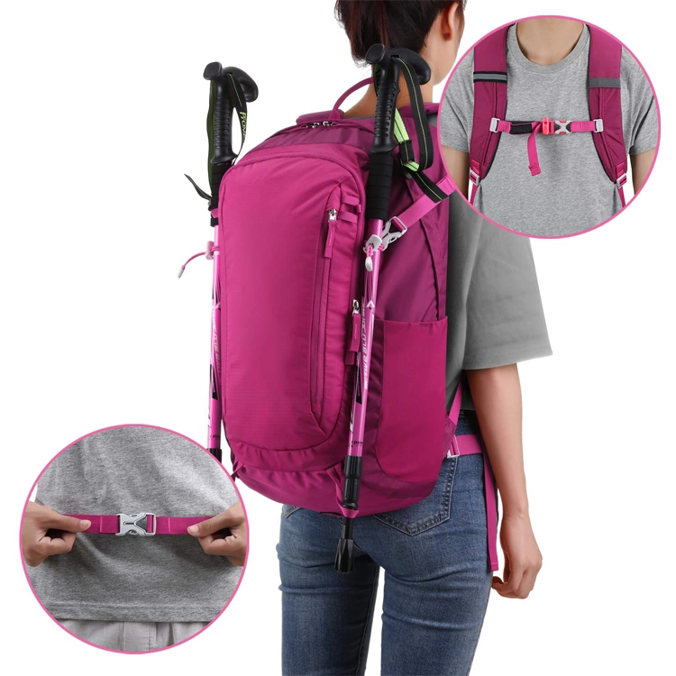 Hot Selling Outdoor Waterproof Nylon 30L Small Lightweight Hiking Backpack Leisure Sports Travel Backpack Bag for Men OEM Custom