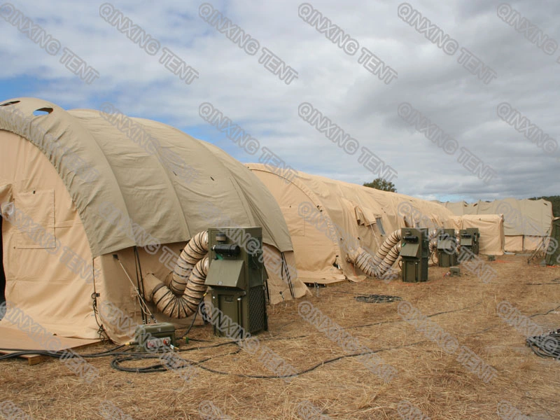 Qx Factory Military Army Style Arch Tent Waterproof Tent Canvas Tent Outdoor Tent for 10-12 Persons
