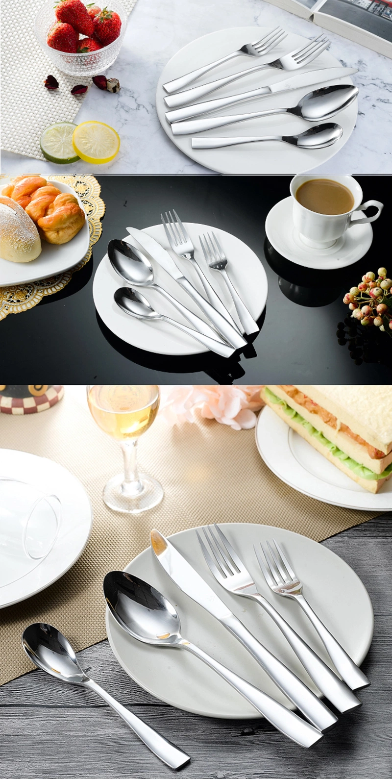 Beautifully Hot Sell Hotel Stainless Steel Kitchen Utensils Tableware