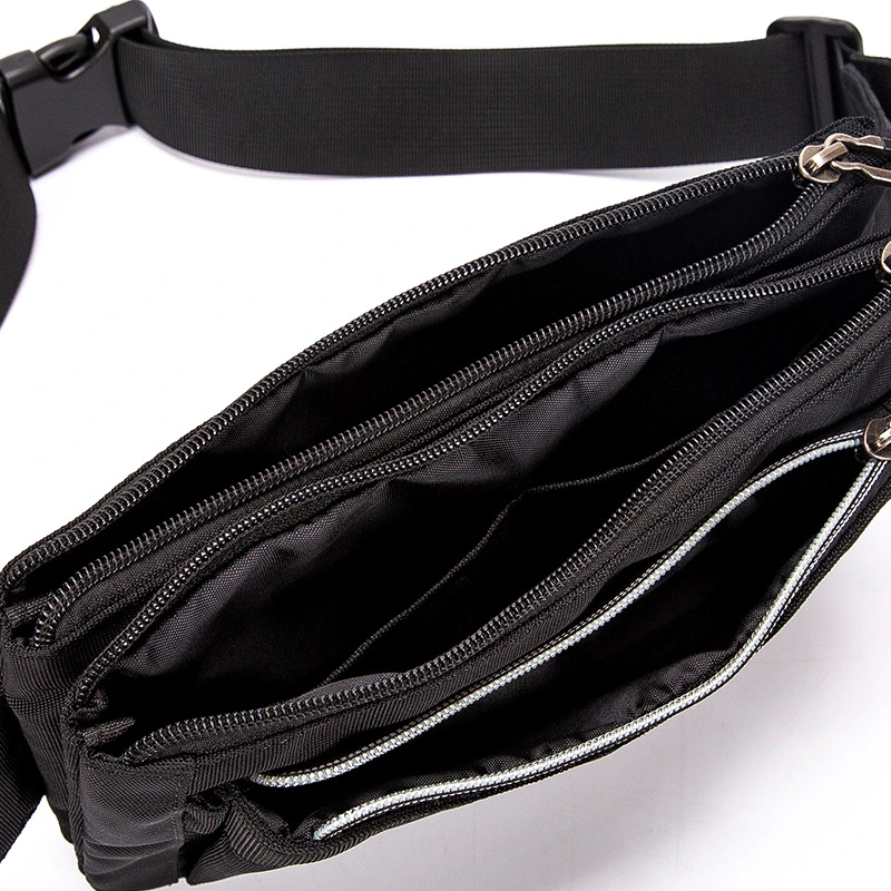 Fanny Packs for Men Running Belt Waist Pack Bag for Walking Workout Hiking Fitness Gym Running Waist Belt Bag Black Pouch Fits Iphones