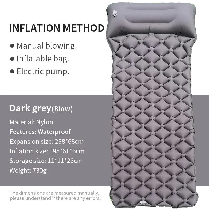 Self Inflating TPU Air Mattress Wholesale Inflatable Sleeping Pad Custom Portable Camping Mat