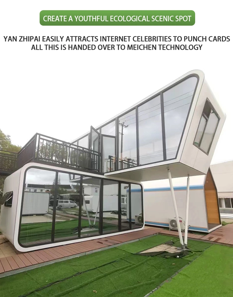 Portable Prefab House Modular Frame Modern Space Capsule Style Camping House Outdoor Mobile Capsule House