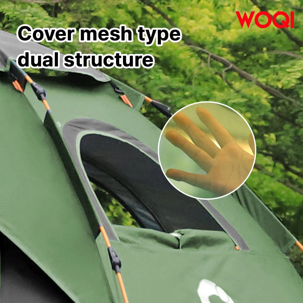Comfortable Instant 4 People Pop-up Dome Family Wind and Waterproof Automatic Outdoor Camping Tent